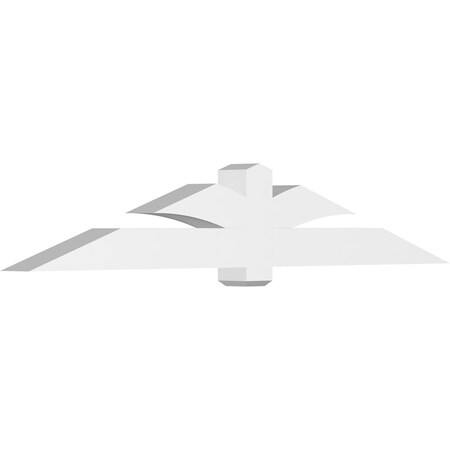 Ekena Millwork Redmond Architectural Grade PVC Gable Bracket, 96"W x 16"H x 6"D x 6"F, 4/12 Pitch GBP096X16X0606RED00